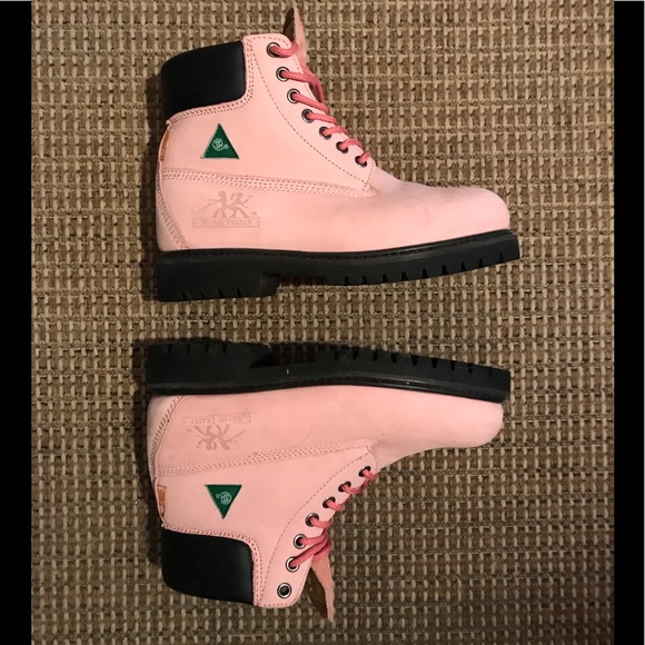 NWT MOXIE TRADES Pink Steel Toe Safety Boots - Picture 3 of 6